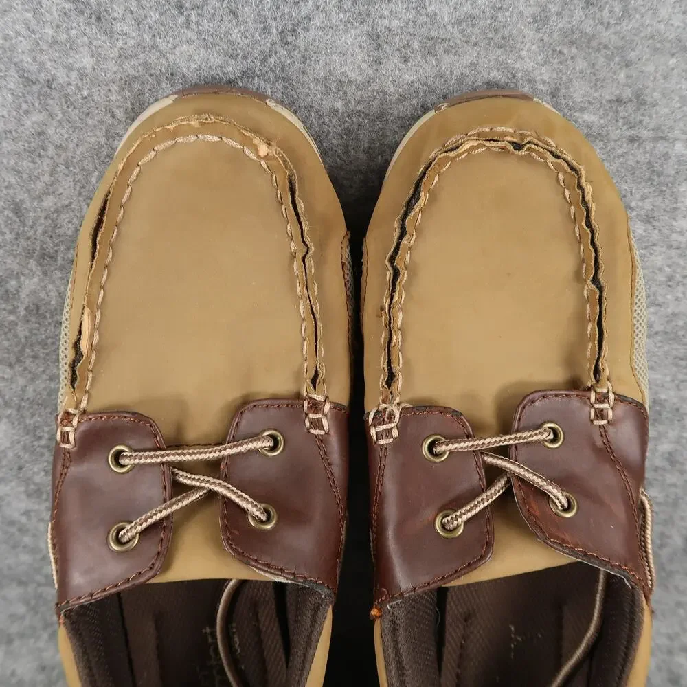 Dexter Shoes Mens 10W Boat Loafers Casual Moc Toe 2 Eye Sneaker Brown Comfort